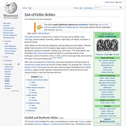 List of Celtic deities