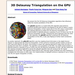 3D Delaunay Triangulation on the GPU