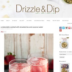 a delectable cocktail with strawberries and coconut water