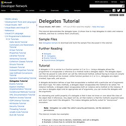 Delegates Tutorial (C#)