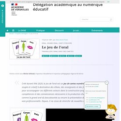 Le jeu de l'oral - Délégation académique au numérique éducatif