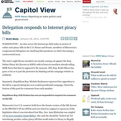 Delegation responds to internet piracy bills