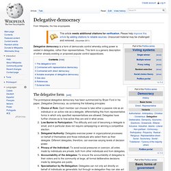 Delegative democracy