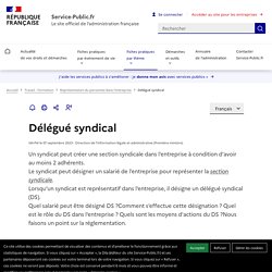 Délégué syndical