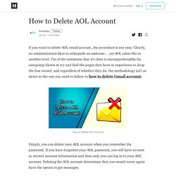 How to Delete AOL Account - Errorsdoc - Medium