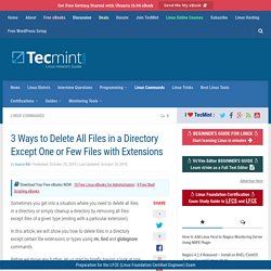 3 Ways to Delete All Files in a Directory Except One or Few Files with Extensions