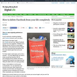 How to delete Facebook from your life completely