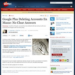 Google Plus Deleting Accounts En Masse: No Clear Answers