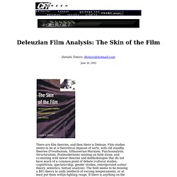 Deleuzian Film Analysis: The Skin of the Film