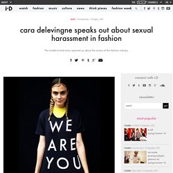cara delevingne speaks out about sexual harassment in fashion