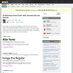 10 Delicious Free Fonts with commercial-use license