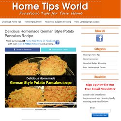 Delicious Homemade German Style Potato Pancakes Recipe