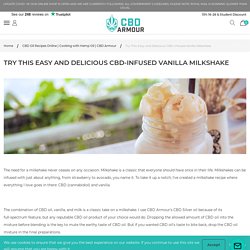 CBD Recipes Delicious Vanilla Milkshake