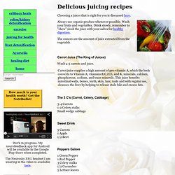 vegetables juicing recipes