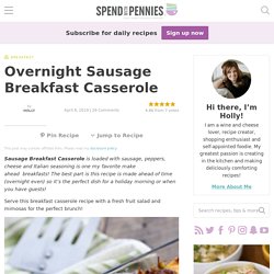 Delicious Overnight Sausage Breakfast Casserole