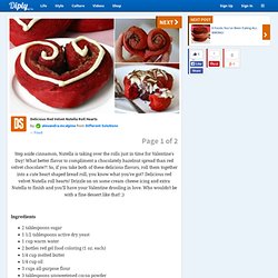 Delicious Red Velvet Nutella Roll Hearts