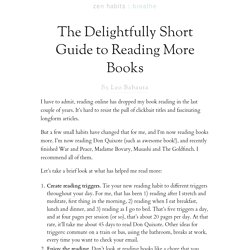 The Delightfully Short Guide to Reading More Books