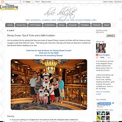 Disney Cruise: Tips & Tricks and a Q&A Invitation