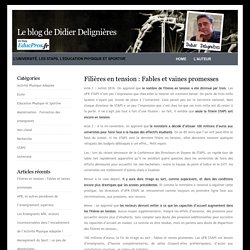 Le blog de Didier Delignières » Blog Archive » Filières en tension : Fables et vaines promesses