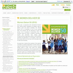 Knowledge Center » Women Deliver Publications » Women Deliver 50