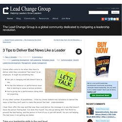 3 Tips to Deliver Bad News Like a Leader