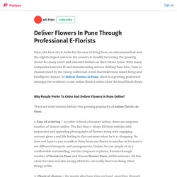 Deliver Flowers In Pune Through Professional E-Florists
