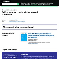 Smart Metering implementation programme: prospectus