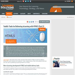 Toolkit: Tools for Delivering eLearning with HTML5 (Part 2) by Joe Ganci