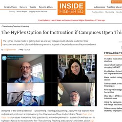 One option for delivering instruction if campuses open this fall: HyFlex