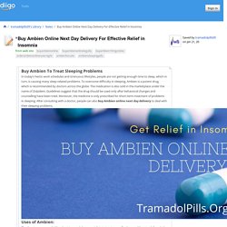 Buy Ambien Online Next Day Delivery For Effective Relief in Insomnia