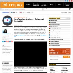 New Teacher Academy: Delivery of Instruction