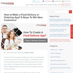 How to Make a Food Delivery or Ordering App? How to create food delivery app