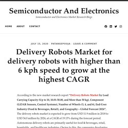 Delivery Robots Market for delivery robots with higher than 6 kph speed to grow at the highest CAGR