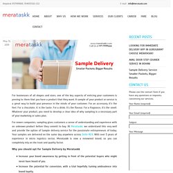 Sample Delivery Service: Smaller Packets, Bigger Results