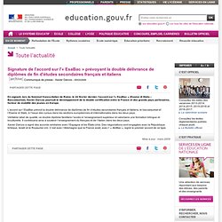 EsaBac : double délivrance de diplômes français et italiens