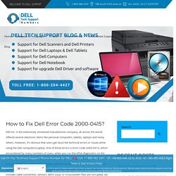 How to Fix Dell Error Code 2000-0415? 1800-582-2431 Help Desk