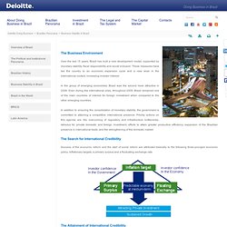 Deloitte Doing Business : Business Stability in Brazil