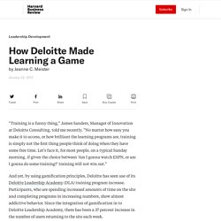 How Deloitte Made Learning a Game