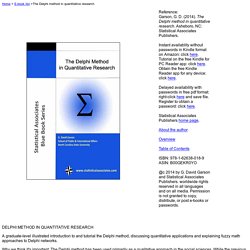 The Delphi Method in Quantitative Research