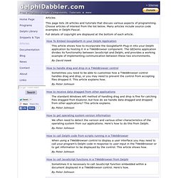 Delphi programming articles and tutorials