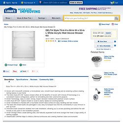 Shop DELTA 75-in H x 60-in W x 32-in L Styla White Alcove Shower Kit at Lowes