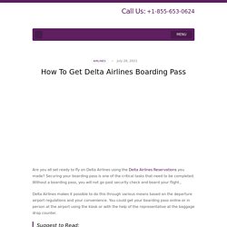 How To Get Delta Airlines Boarding Pass