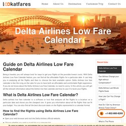 Delta Airlines Low Fare Calendar 2021