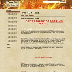Delte's List - Issue #1 - Delte's List Archives