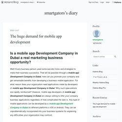 The huge demand for mobile app development - smartgators’s diary