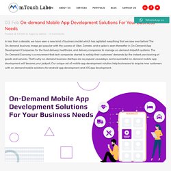 On-demand mobile app development