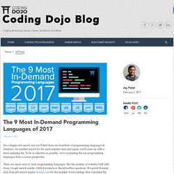 The 9 Most In-Demand Programming Languages of 2017