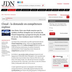 Cloud : la demande en compétences explose - Journal du Net Solutions