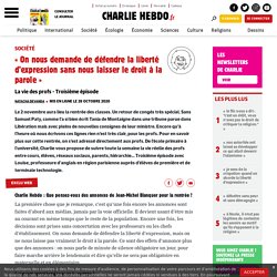 « On nous demande de défendre la liberté d'expression sans nous laisser le droit à la parole » - Charlie Hebdo