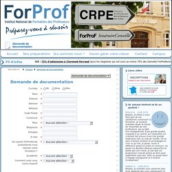 Demander votre documentation ForProf pour le CRPE